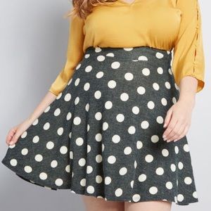 Modcloth Polka Dot Skirt 1X